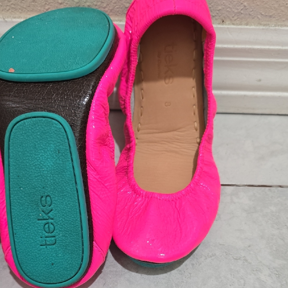 Tieks Neon Pink Flats